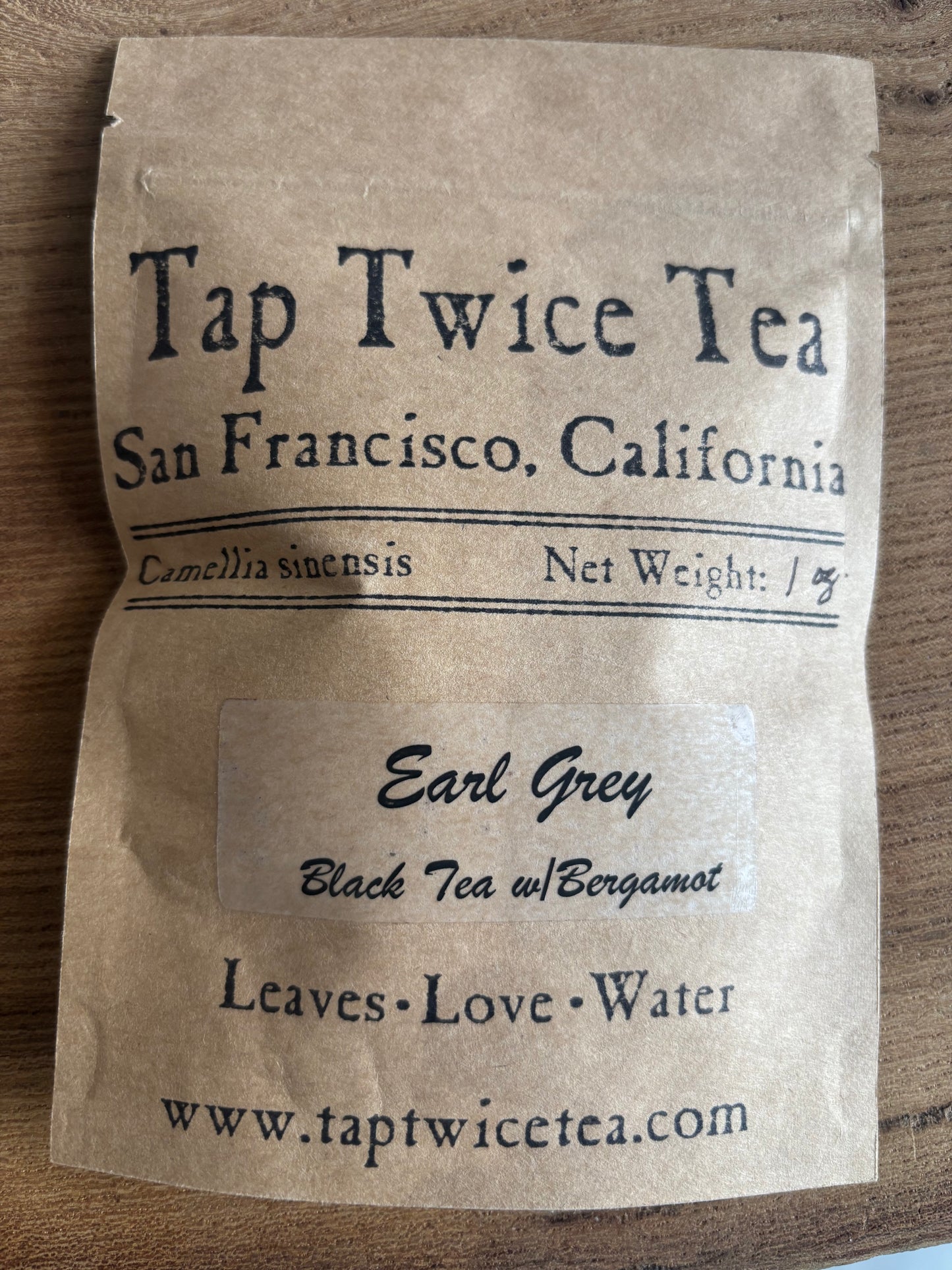 Earl Grey Tap Twice Tea