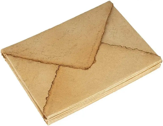 Handmade Antiqued Envelope with Deckle Edge - 6.25 x 9.25" - Vintage Envelope for Invitations Wedding Stationary Love Letter Golden Gate Art Gallery
